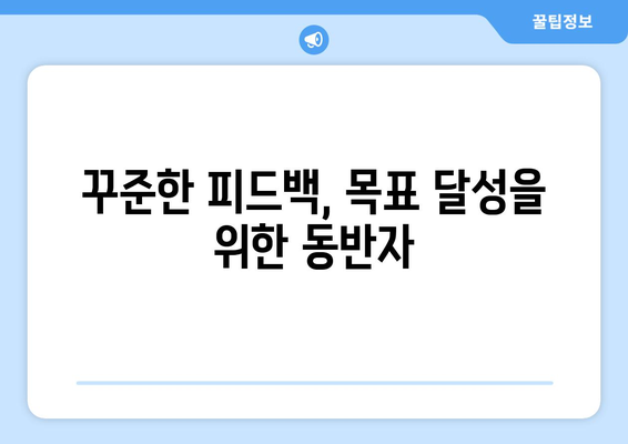 지속적인 피드백의 중요성으로 자기계발하기